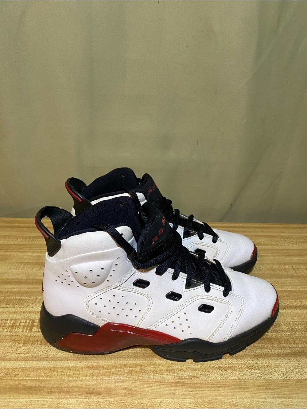 Nike Air Jordan 6-17-23 (GS) White/ Gym Red/Black Basketball Shoes 7Y